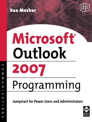 cover image of Microsoft Outlook 2007 Programming